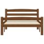 Estructura cama sin colchón madera pino marrón miel 100x200 cm