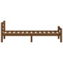 Estructura cama sin colchón madera pino marrón miel 100x200 cm