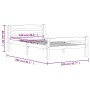 Estructura cama sin colchón madera pino marrón miel 100x200 cm