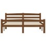 Estructura cama sin colchón madera pino marrón miel 120x200 cm