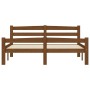 Estructura cama sin colchón madera pino marrón miel 140x200 cm