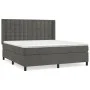 Box spring bed with dark gray velvet mattress 160x200 cm by vidaXL, Beds and slatted bases - Ref: Foro24-3132928, Price: 532,...