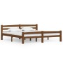 Estructura cama sin colchón madera pino marrón miel 180x200 cm