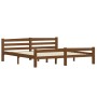 Estructura cama sin colchón madera pino marrón miel 180x200 cm