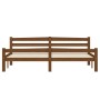 Estructura cama sin colchón madera pino marrón miel 180x200 cm