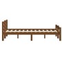 Estructura cama sin colchón madera pino marrón miel 180x200 cm