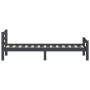 Estructura cama sin colchón madera pino gris oscuro 100x200 cm
