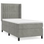 Box spring bed with light gray velvet mattress 80x200 cm by vidaXL, Beds and slatted bases - Ref: Foro24-3132765, Price: 333,...