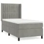 Cama box spring con colchón terciopelo gris claro 80x200 cm de vidaXL, Camas y somieres - Ref: Foro24-3132765, Precio: 325,90...