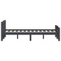 Estructura cama sin colchón madera pino gris oscuro 120x200 cm