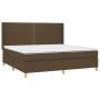Box spring bed with dark brown fabric mattress 200x200 cm by vidaXL, Beds and slatted bases - Ref: Foro24-3131940, Price: 641...