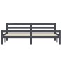 Estructura cama sin colchón madera pino gris oscuro 180x200 cm