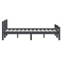 Estructura cama sin colchón madera pino gris oscuro 180x200 cm