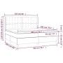 Box spring bed with black velvet mattress 200x200 cm by vidaXL, Beds and slatted bases - Ref: Foro24-3132941, Price: 649,72 €...
