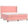 Box spring bed with pink velvet mattress 180x200 cm by vidaXL, Beds and slatted bases - Ref: Foro24-3132818, Price: 553,45 €,...