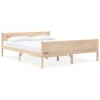 Estructura de cama sin colchón madera maciza de pino 140x200 cm