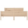 Estructura de cama sin colchón madera maciza de pino 140x200 cm