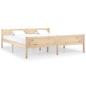 Estructura de cama sin colchón madera maciza de pino 180x200 cm Estructura de cama sin colchón madera maciza de pino 180x200 cm