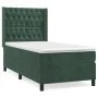 Box spring bed with dark green velvet mattress 100x200 cm by vidaXL, Beds and slatted bases - Ref: Foro24-3132846, Price: 384...