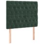 Box spring bed with dark green velvet mattress 100x200 cm by vidaXL, Beds and slatted bases - Ref: Foro24-3132846, Price: 390...