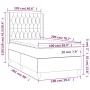 Boxspringbett mit dunkelgrüner Samtmatratze 100x200 cm von vidaXL, Betten und Lattenroste - Ref: Foro24-3132846, Preis: 390,6...