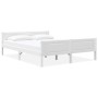 Estructura de cama sin colchón madera de pino blanco 120x200 cm