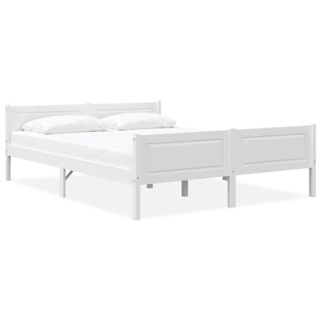 Estructura de cama sin colchón madera de pino blanco 120x200 cm