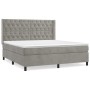 Boxspringbett mit hellgrauer Samtmatratze 160x200 cm von vidaXL, Betten und Lattenroste - Ref: Foro24-3132867, Preis: 573,60 ...
