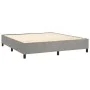 Box spring bed with light gray velvet mattress 160x200 cm by vidaXL, Beds and slatted bases - Ref: Foro24-3132867, Price: 544...