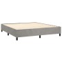 Boxspringbett mit hellgrauer Samtmatratze 160x200 cm von vidaXL, Betten und Lattenroste - Ref: Foro24-3132867, Preis: 573,60 ...