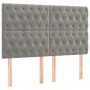 Boxspringbett mit hellgrauer Samtmatratze 160x200 cm von vidaXL, Betten und Lattenroste - Ref: Foro24-3132867, Preis: 573,60 ...