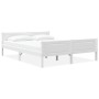Estructura de cama sin colchón madera de pino blanco 140x200 cm