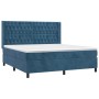 Box spring bed with dark blue velvet mattress 180x200 cm by vidaXL, Beds and slatted bases - Ref: Foro24-3132877, Price: 686,...