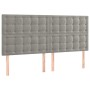 Box spring bed with light gray velvet mattress 160x200 cm by vidaXL, Beds and slatted bases - Ref: Foro24-3132927, Price: 563...