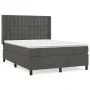 Box spring bed with dark gray velvet mattress 140x190 cm by vidaXL, Beds and slatted bases - Ref: Foro24-3132916, Price: 513,...