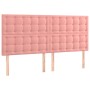 Boxspringbett mit rosa Samtmatratze 160x200 cm von vidaXL, Betten und Lattenroste - Ref: Foro24-3132932, Preis: 571,52 €, Rab...