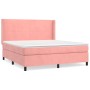 Boxspringbett mit rosa Samtmatratze 160x200 cm von vidaXL, Betten und Lattenroste - Ref: Foro24-3132572, Preis: 559,13 €, Rab...