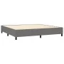 Box spring bed mattress and LED lights light gray fabric 200x200 cm by vidaXL, Beds and slatted bases - Ref: Foro24-3134742, ...