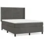 Box spring bed with dark gray velvet mattress 140x200 cm by vidaXL, Beds and slatted bases - Ref: Foro24-3132742, Price: 461,...