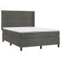 Boxspringbett mit dunkelgrauer Samtmatratze 140x200 cm von vidaXL, Betten und Lattenroste - Ref: Foro24-3132742, Preis: 487,2...
