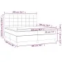 Box spring bed mattress and LED lights light gray fabric 200x200 cm by vidaXL, Beds and slatted bases - Ref: Foro24-3134902, ...