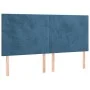 Box spring bed with dark blue velvet mattress 160x200 cm by vidaXL, Beds and slatted bases - Ref: Foro24-3132571, Price: 544,...