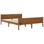 Estructura cama sin colchón madera pino marrón miel 140x200 cm