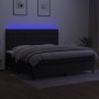 Cama box spring colchón y luces LED tela negro 200x200 cm de vidaXL, Camas y somieres - Ref: Foro24-3135143, Precio: 689,40 €...
