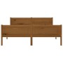 Estructura cama sin colchón madera pino marrón miel 160x200 cm