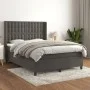 Cama box spring con colchón terciopelo gris oscuro 140x200 cm de vidaXL, Camas y somieres - Ref: Foro24-3132922, Precio: 498,...