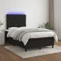 Cama box spring con colchón LED tela negro 120x200 cm de vidaXL, Camas y somieres - Ref: Foro24-3135103, Precio: 456,70 €, De...