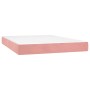 Box spring bed with pink velvet mattress 140x190 cm by vidaXL, Beds and slatted bases - Ref: Foro24-3132560, Price: 526,70 €,...