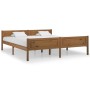 Estructura cama sin colchón madera pino marrón miel 180x200 cm
