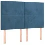 Box spring bed with dark blue velvet mattress 140x190 cm by vidaXL, Beds and slatted bases - Ref: Foro24-3132559, Price: 477,...